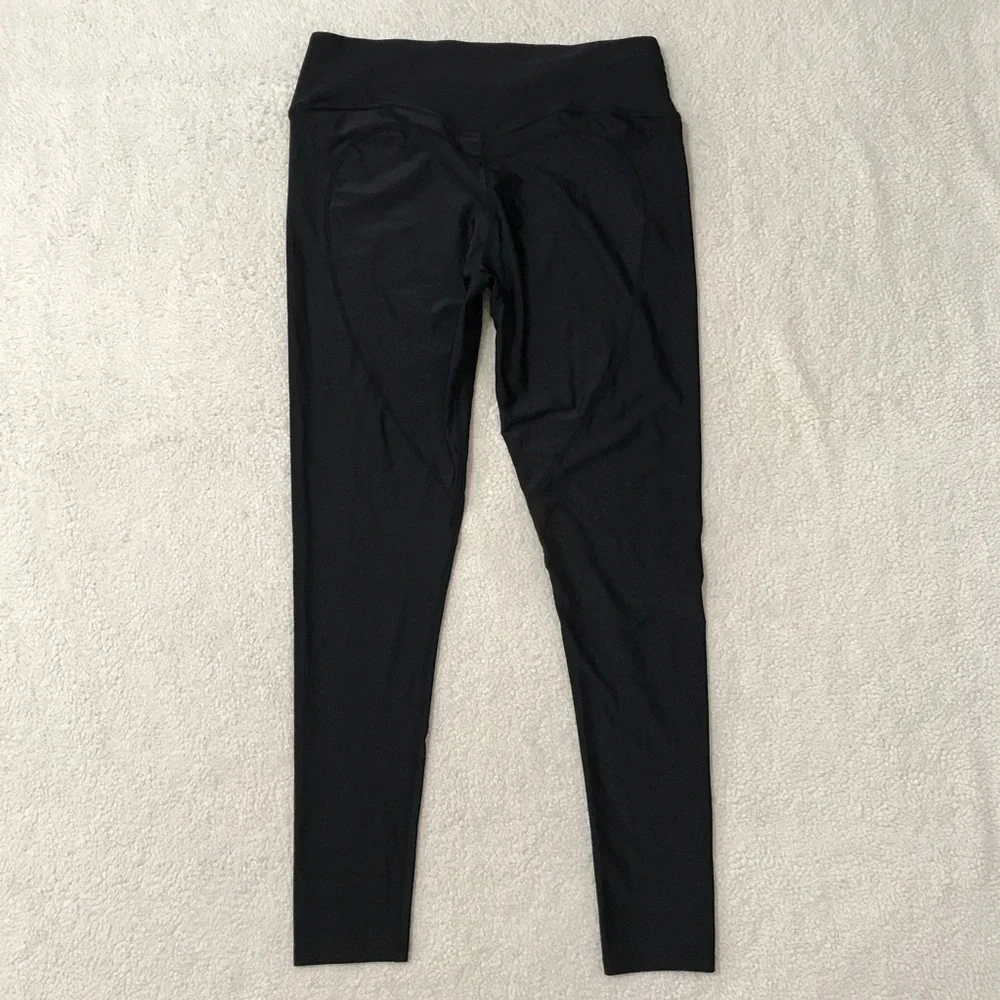 Black Leggings UPF 50 High Waist Pocket Size XXL